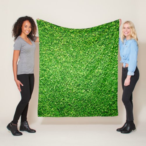 Golf Course Green grass background Fleece Blanket