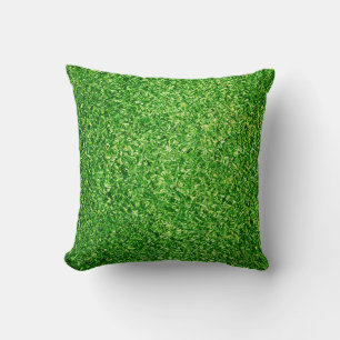Golf Course Green grass background Throw Pillow