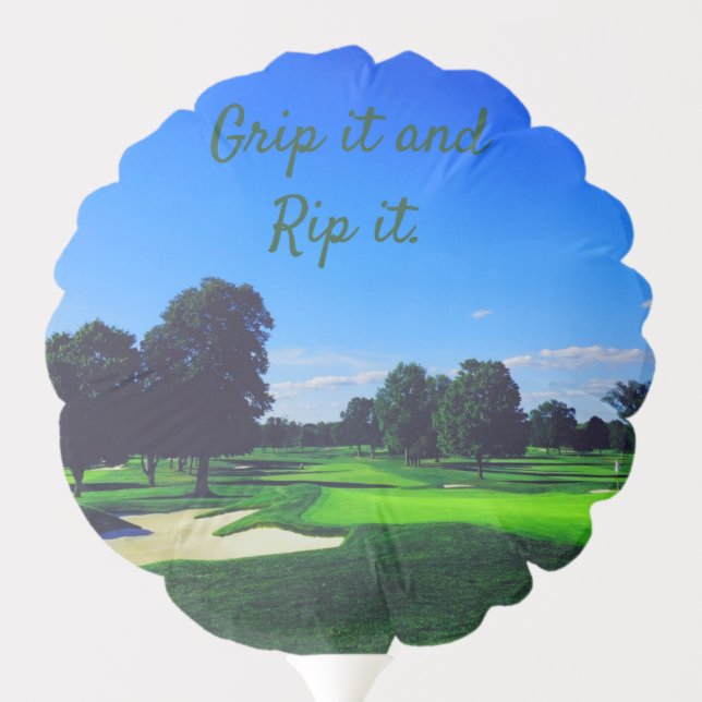 Golf Course Grip it and Rip it Balloon (Back)
