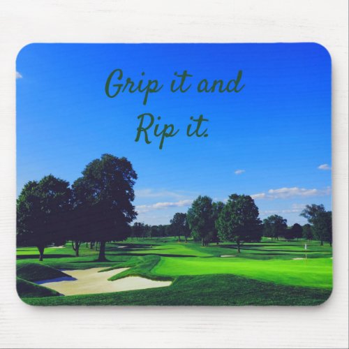 Golf Course Grip it and Rip it Mouse Pad