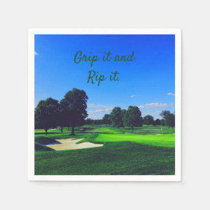 Golf Course Grip it and Rip it Napkins