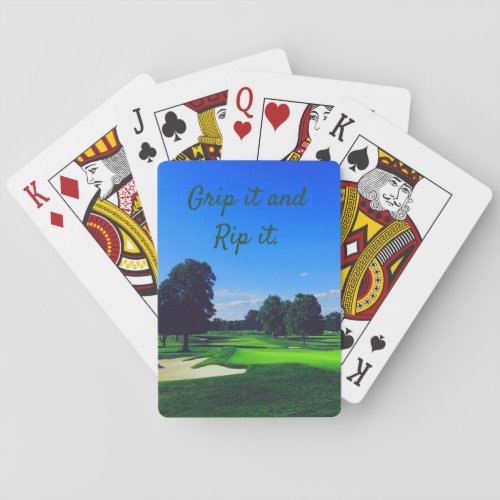 Golf Course Grip it and Rip it Playing Cards