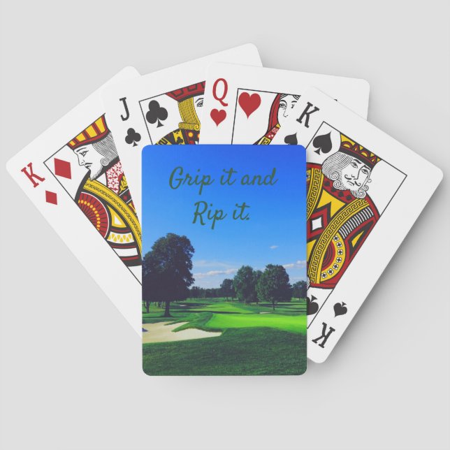 Golf Course Grip it and Rip it Poker Cards (Back)