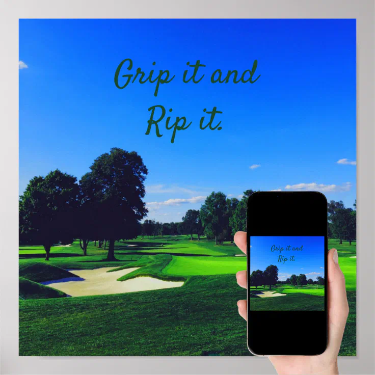 Golf Course Grip it and Rip it Poster Zazzle