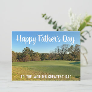 Golf Course Happy Father's Day Personalized Golfer Card