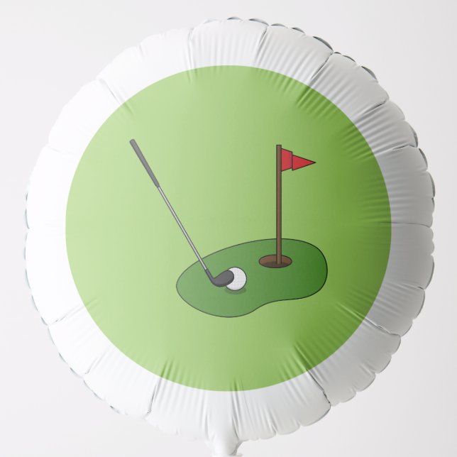 Golf Course Hole with Flag Balloon (Front)
