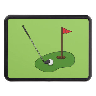Golf Course Hole with Flag Hitch Cover