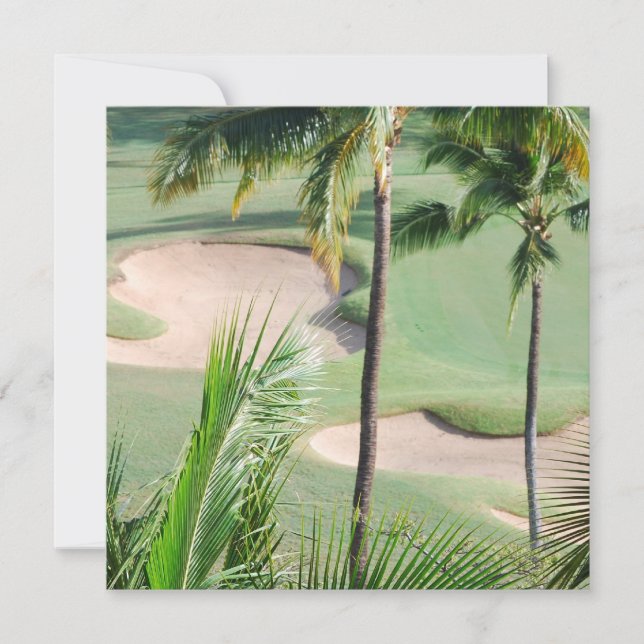 Golf Course in Tropics Invitations (Front)