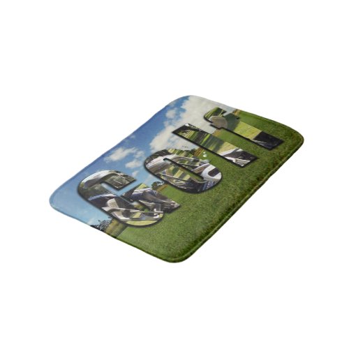 Golf Course Logo, Memory Foam Bath Mat | Zazzle