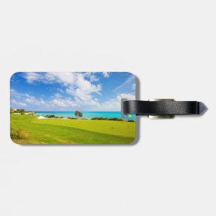Golf course luggage tag