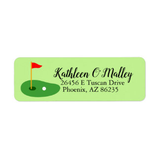 Golf Course Near Me Design, Golf Return Address Label