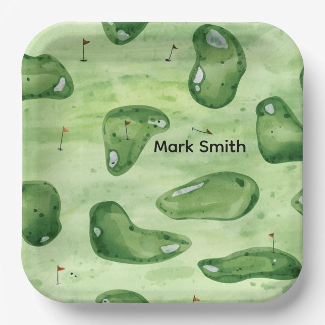 Golf Course Paper Plates | Golf Party Tableware fo (Front)