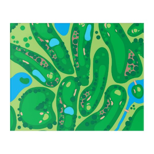 golf course par golf course green acrylic print
