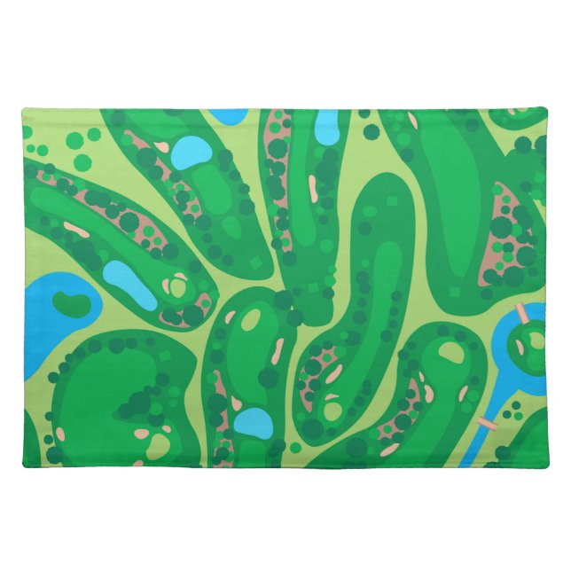 golf course par golf course green cloth placemat (Front)