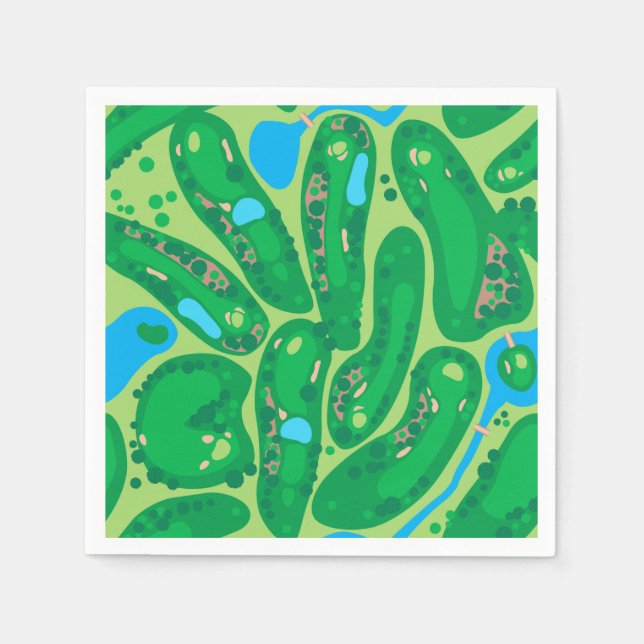golf course par golf course green napkins (Front)