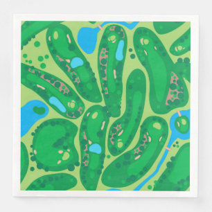 golf course par golf course green paper dinner napkins