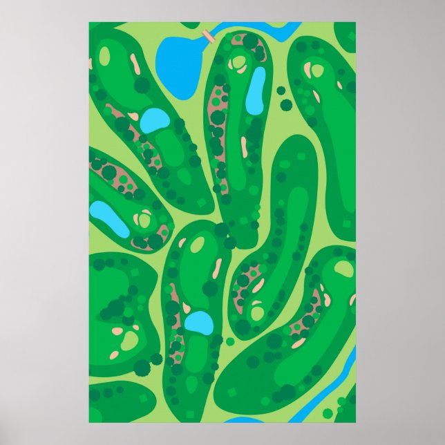 golf course par golf course green poster (Front)