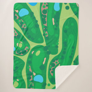 golf course par golf course green sherpa blanket