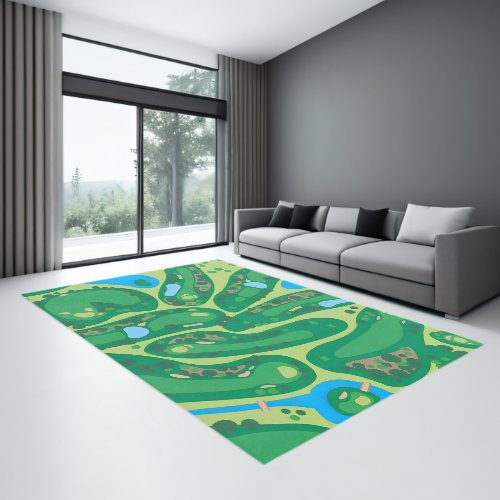 golf course par green landscape absract rug