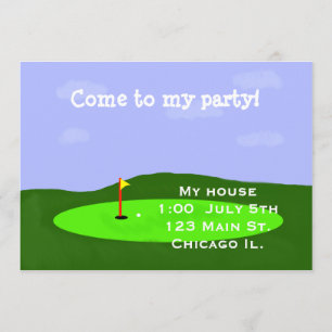 Golf Course Party Invitation