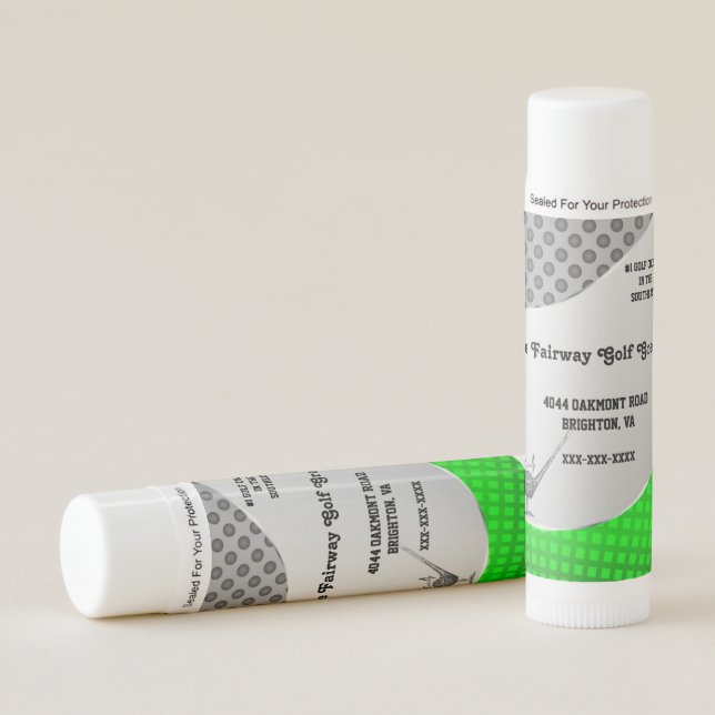 Golf Course Peomotional Business  Lip Balm (Front)