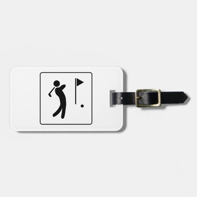 Golf Course Pictogram Luggage Tag (Front Horizontal)