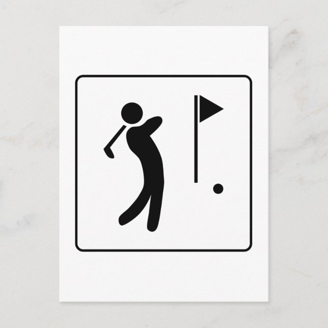 Golf Course Pictogram Postcard (Front)