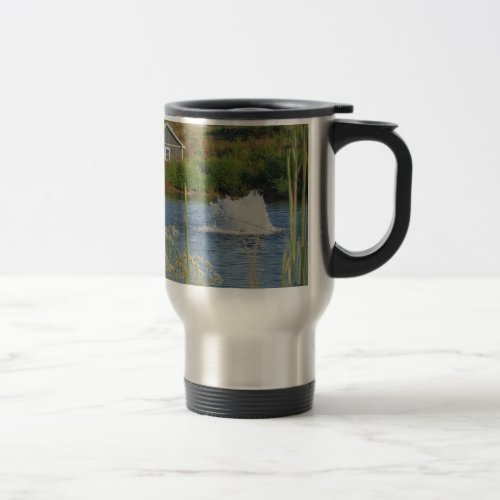 Golf Course pond and fountain Travel Mug