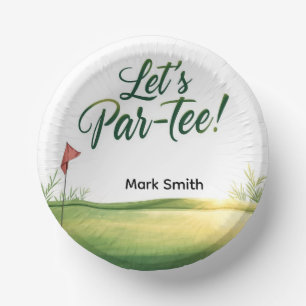 Golf Course Putting Green  Paper Bowls