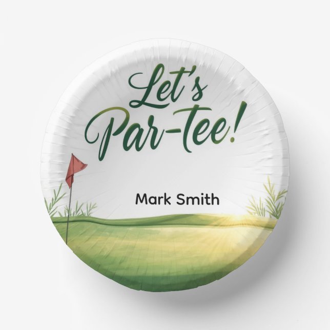 Golf Course Putting Green  Paper Bowls (Front)