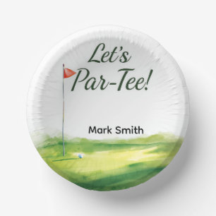 Golf Course Putting Green  Paper Bowls