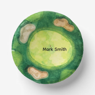 Golf Course Putting Green Paper Bowls