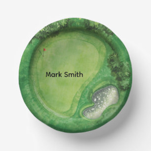 Golf Course Putting Green Paper Bowls