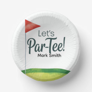 Golf Course Putting Green  Paper Bowls