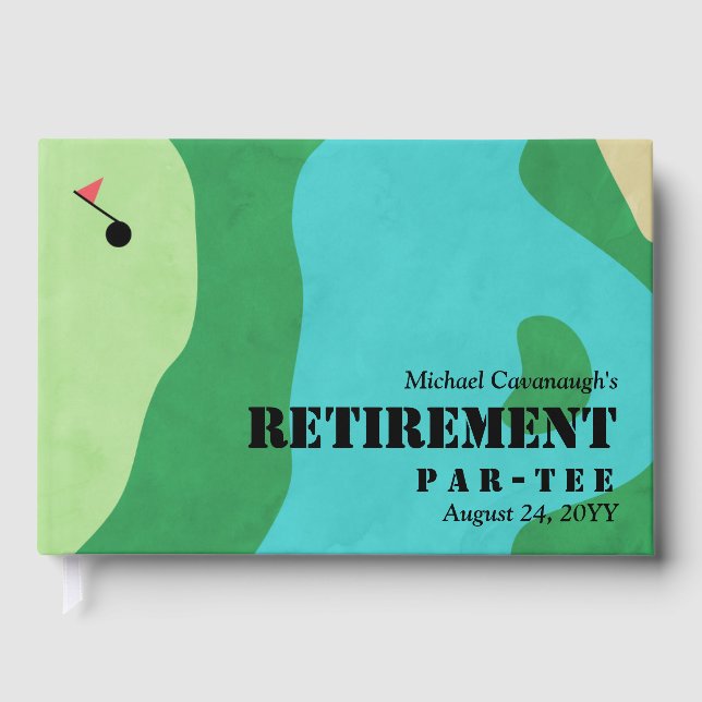 Golf Course Retirement Party Guest Book (Front)
