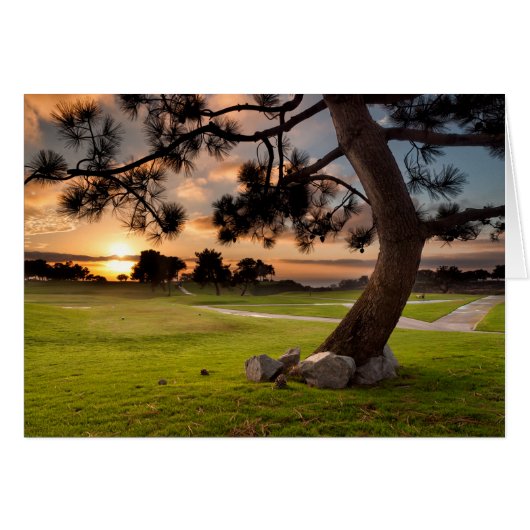 Golf Course Sunset Cards (Front Horizontal)