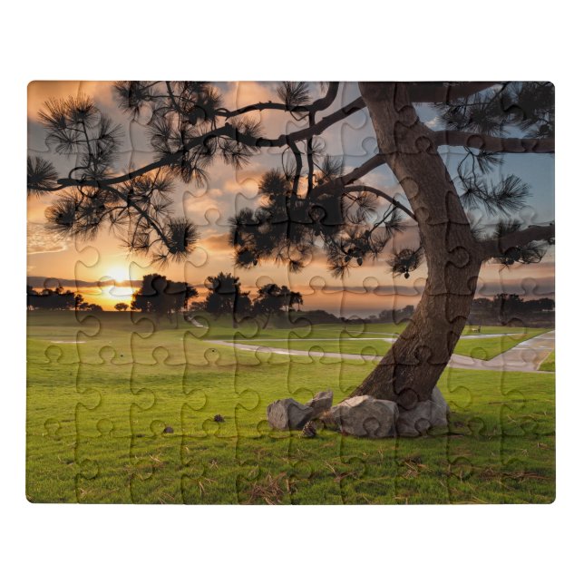 Golf Course Sunset Jigsaw Puzzle (Puzzle Horizontal)