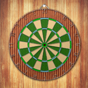 Golf Course Theme Dartboard With Darts