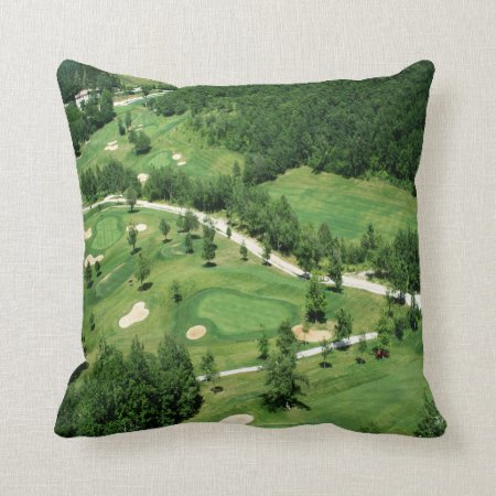 Golf Course Throw Pillow