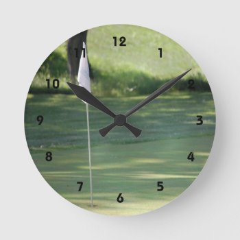 Golf Course Wall Clock by Lilleaf at Zazzle