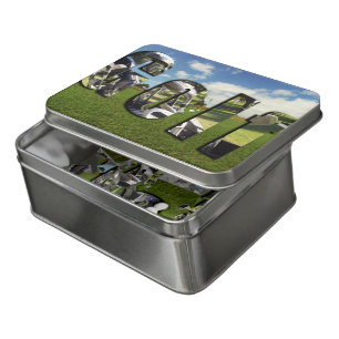 Golf Course With Balls And Logo, Jigsaw Puzzle