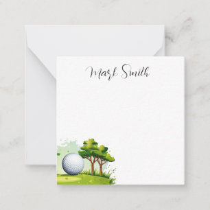 Golf course with Name gifts for golfer Note Card