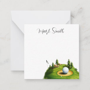 Golf course with Name gifts for golfer Note Card