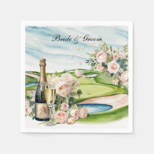 Golf Course with wedding themed for golfer Napkins