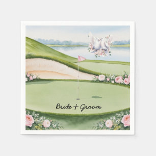 Golf Course with wedding themed on putting green  Napkins