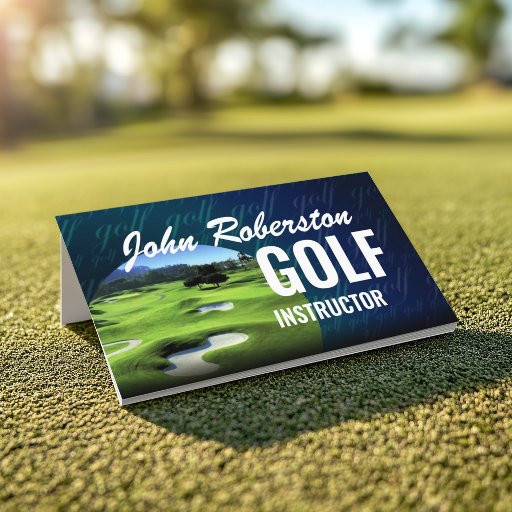 Customizable Stylish golf tour business card