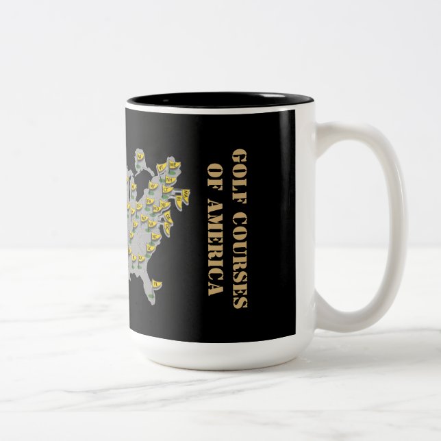 Golf Courses Of America Map Mug (Right)