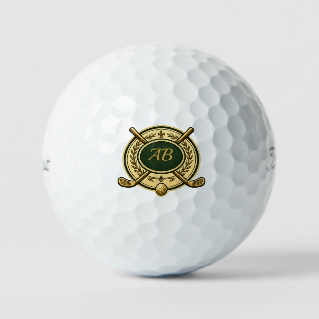 Golf Crest Custom Initials Balls (Front)