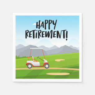 Golf Cruising iRetirement Bliss: Golf Cart Dream Napkins