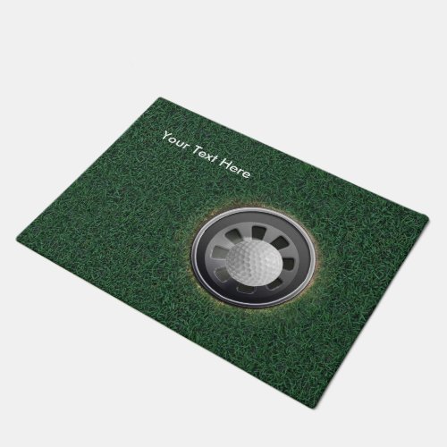 Golf Cup Ball  Grass PERSONALIZE Doormat
